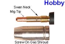 Mightymig Compatable Mig Welding Gas Nozzle Shroud Screw-On A34 