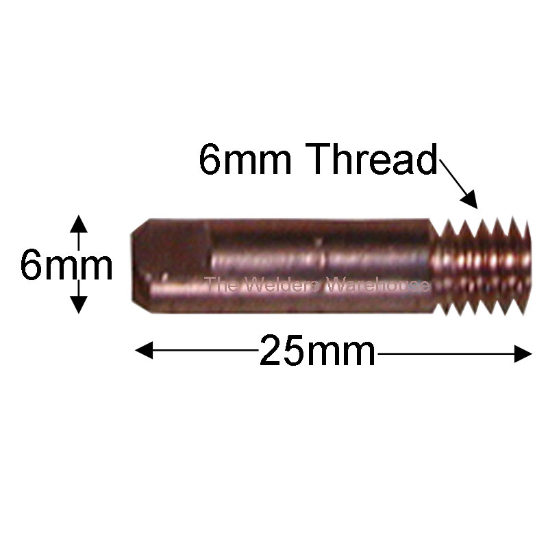 5 x Type 15 Mig Tips for 0.6mm Wire