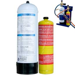 1 x Oxygen + 1 x MAPP Gas Cylinder