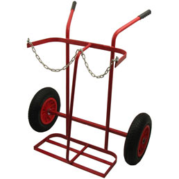 Full Size Oxy Acetylene Gas Cylinder Trolley with Pneumatic Tyres