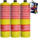 3 x Mapp Gas Canisters - view 1